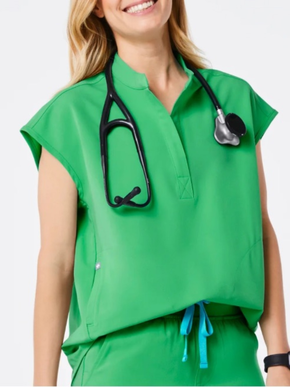 figs emerald rafaela oversized scrub top